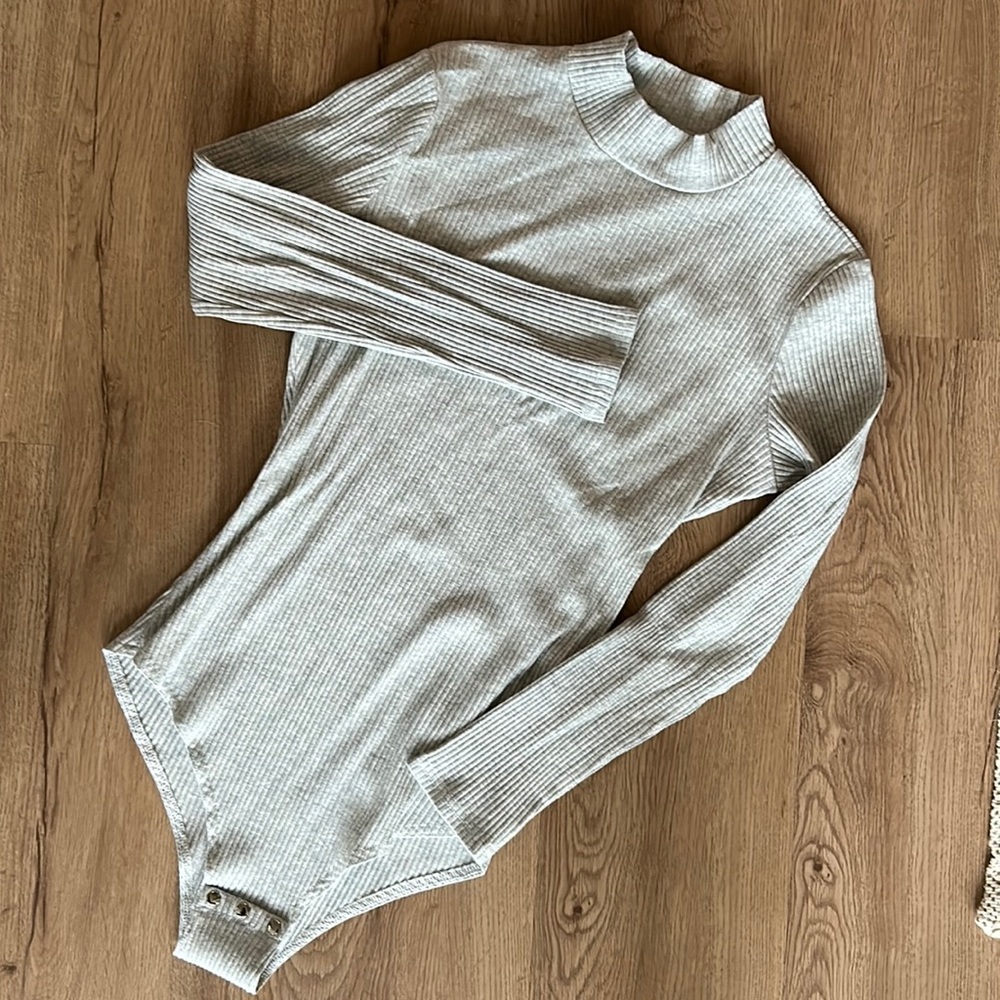 Mock neck leotard